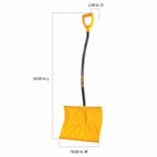 TRUE TEMPER 1603400 Poly Snow Shovel/Pusher with Ergonomic D-Grip Steel Handle, 54-Inch