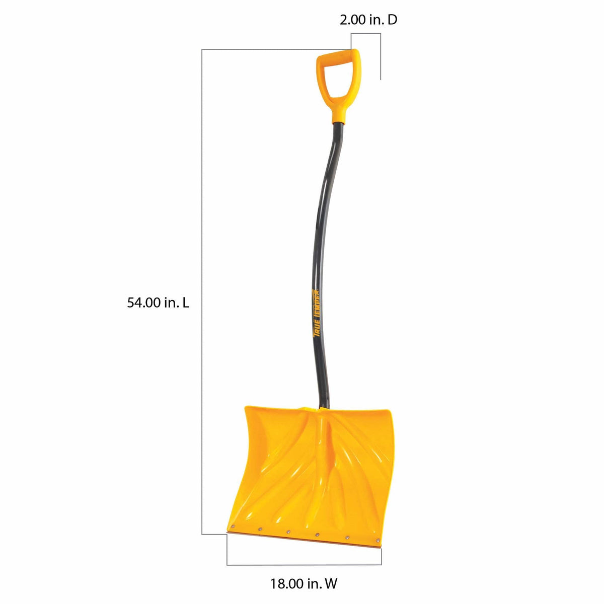 TRUE TEMPER 1603400 Poly Snow Shovel/Pusher with Ergonomic D-Grip Steel Handle, 54-Inch