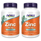 Buy now Now Foods, (2 Pack) Zinc, 50 mg, 250 Count (Pack of 2) at indiglob india