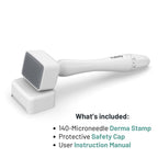 Follicly Derma Stamp – Professional Microneedling Tool for Hair, Beard, and Skin Care – 140 Titanium Micro Needle Stamp for Home Use – for Men & Women