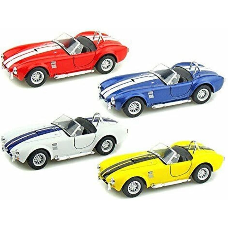 Buy now KiNSMART - 1965 Shelby Cobra 427 S/C 1:32 Scale 5" Die Cast Metal Model Classic Toy Car (Yellow) 4set at indiglob india