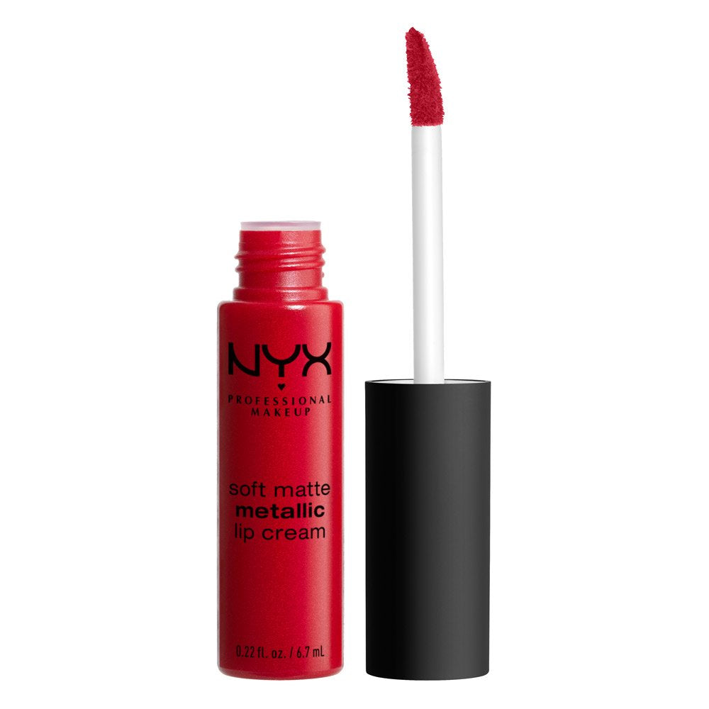 Buy now NYX PROFESSIONAL MAKEUP Soft Matte Metallic Lip Cream, Liquid Lipstick - Madrid (Cranberry Red) 0.22 Fl Oz (Pack of 1) Monte Carlo at indiglob india