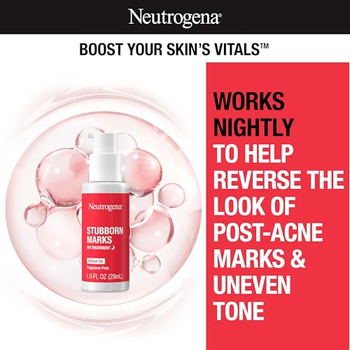 Buy now Neutrogena Retinol SA, Stubborn Marks PM Treatment, Face-Exfoliating Treatment to Help Reverse the Look of Post-Acne Marks & Uneven Skin Tone, Non-Comedogenic, PM Treatment, unscented, 1.0 Fl Oz at indiglob india