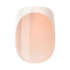 Kiss Impress No Glue Mani Press On Nails, Model, Classic French Manicure Kit, 30 Light Neutral + White Tip, Short Squoval, With IMPROVED Adhesive, Includes Prep Pad, Manicure Stick & Mini File