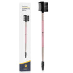 Eyebrow Brush Spoolie Dual Angled Eye Brow Brush Eyelash Comb | Eyebrow Tool for Lining and Shaping Brows or Lashes (Dark Brown)