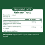 Urinary Tract Cleanse & Protect - Urinary Tract Health for Women, Cranberry Supplement for Women with Standardized Hibiscus, Daily Bladder Support Supplement, 60 Vegan Capsules