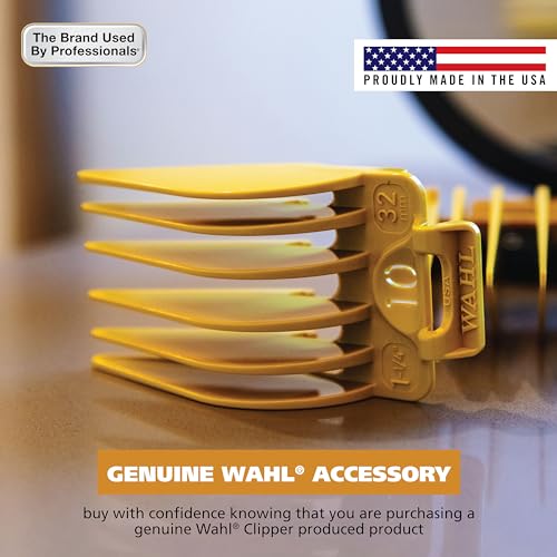 Buy now Wahl Hair Clipper Genuine Secure Fit Attachment Guard Set for Long Hair Styles and Fades, 2 Full Size Hair Clipper Guide Combs for Increased Cutting Performance - Model 3025025 at indiglob india