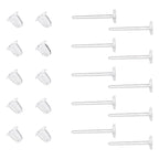 3mm Invisible Plastic Earrings Blank Pins Stud Tiny Head Findings DIY Supplies (200 pieces/100 Pairs)