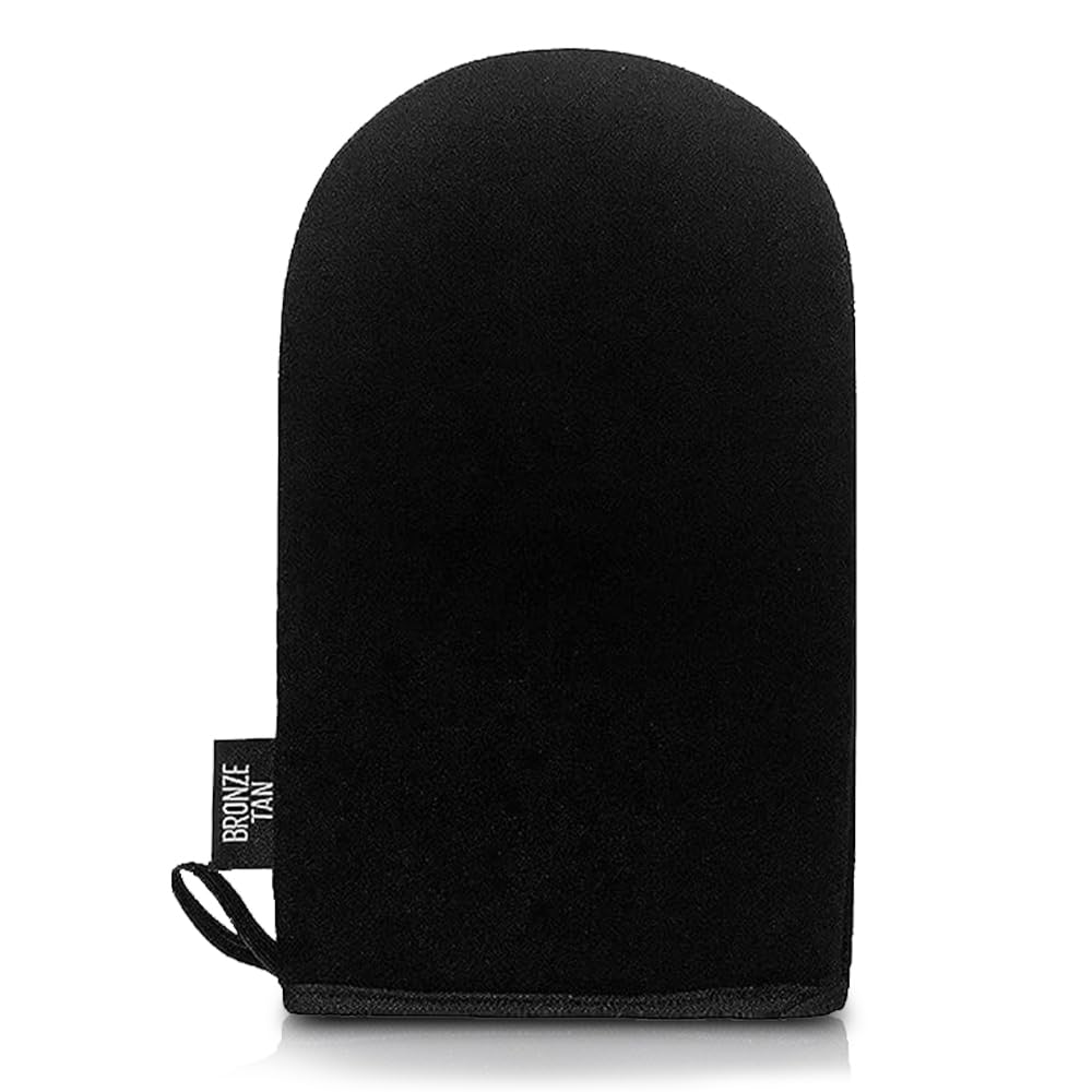Buy now Self Tanning Mitt Applicator – Ultra Soft Self Tanner Mitt for Applying Tanning Mousse or Lotion – Machine Washable & Reusable Sunless Tanning Glove for Streak-Free Tan - Black at indiglob india