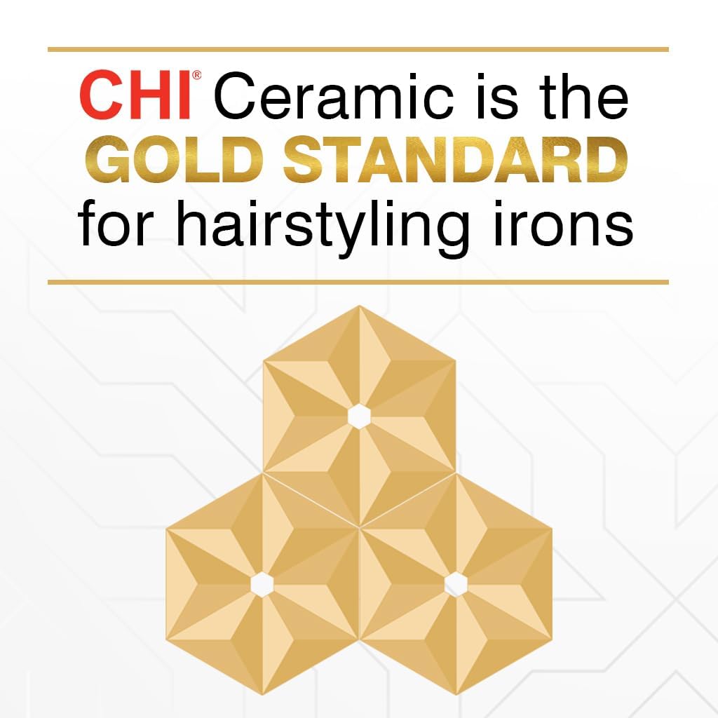 CHI Original 1" Ceramic Hair Straightener Flat Iron for Styling, Advanced Ceramic Technology for Frizz-Free Smooth Shine, Floating Plates for Easy Glide, Analog On/Off Switch, Salon-Quality Results