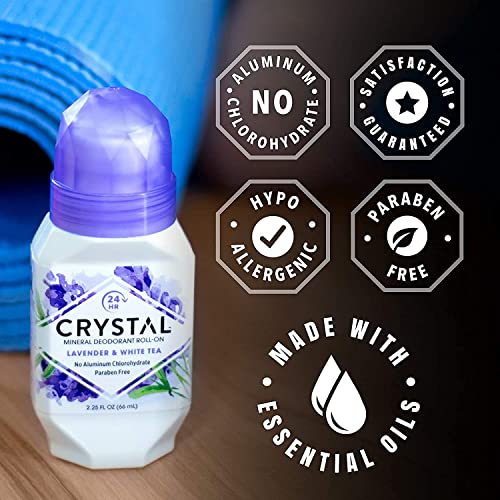 Buy now CRYSTAL Deodorant Mineral Deodorant Roll-On, Lavender & White Tea 2.25 oz (Pack of 5) SG_B002F8I8VS_US at indiglob india
