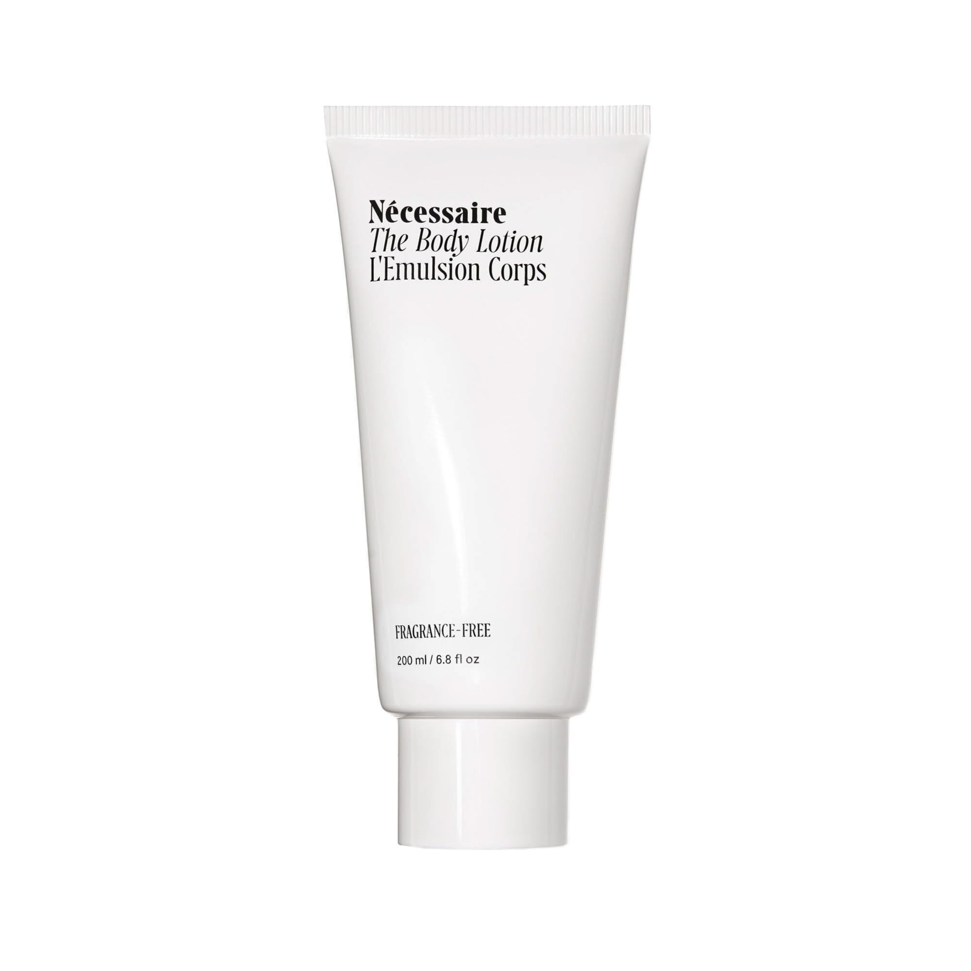 Buy now Nécessaire The Body Lotion Fragrance-Free - Multi-Peptide Moisturizer - Firming Body Lotion for Women + Men. 2.5% Niacinamide. Non-Comedogenic + Hypoallergenic for Sensitive Skin– 200 ml/6.8 fl oz at indiglob india