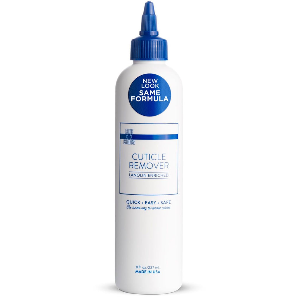 Blue Cross Cuticle Remover & Softener with Lanolin for Nails, 6 oz | Hydrating Treatment for Dry Cuticles & Hangnails, Milk Beauty, 100 Acetone Manicurist Nail Acetone, Soaking Nail Protein Bond
