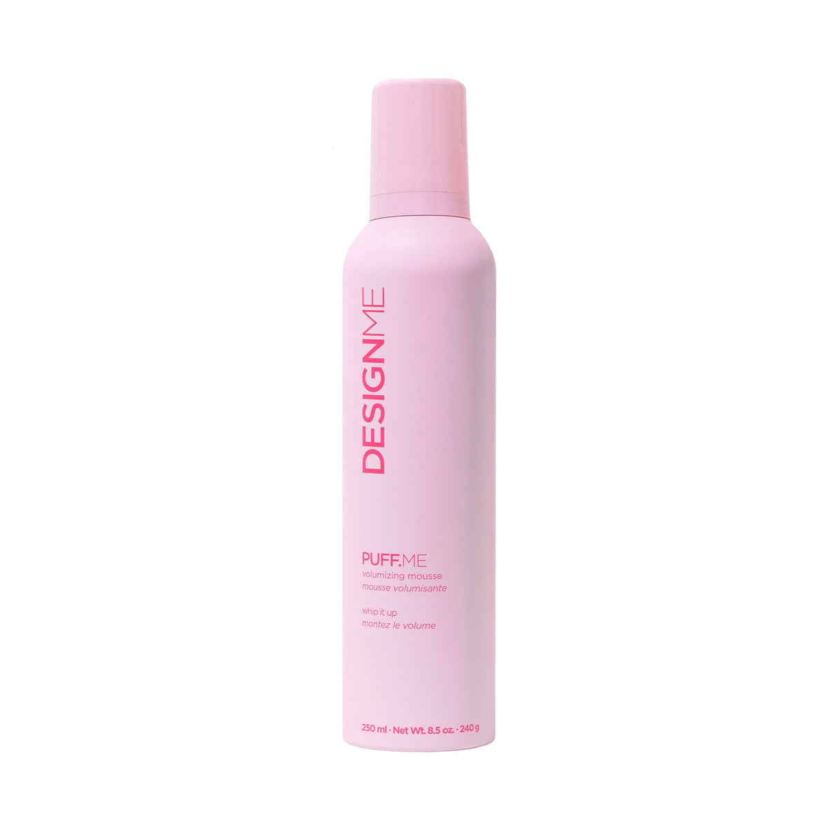 Design.Me PUFF.ME Hair Volumizing Mousse | Lightweight & Flexible Hold Mousse for Curls, Waves, or Straight Hair | Sulfate & Paraben-Free Volumizer for Fine Strands with Vitamins B5 & E, 250mL
