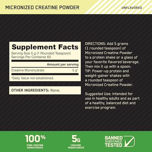 Buy now Optimum Nutrition Micronized Creatine Monohydrate Capsules, Keto Friendly, 2500mg, 300 Capsules (Packaging May Vary) at indiglob india