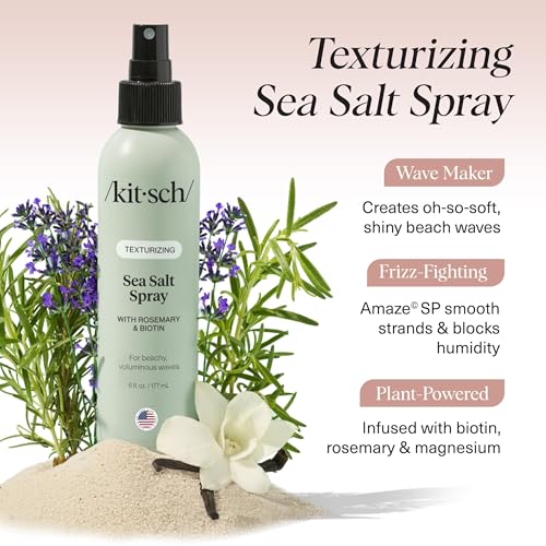 Buy now Kitsch Sea Salt Spray for Men and Women | Hair Spray with Rosemary, Biotin, Magnesium â€“ Hair Texturizer for Natural Curls and Beach Waves | Ideal Gifts for Women, 177 mL at indiglob india