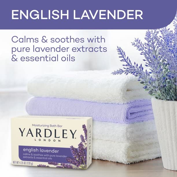 Buy now Yardley London English Lavender with Essential Oils Soap Bar, 4.25 oz Bar (Pack of 10) at indiglob india