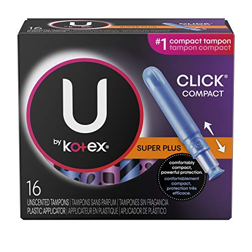 Buy now U by Kotex Click Compact Tampons, Super Absorbency, Unscented, 16 CT (Pack of 2) at indiglob india