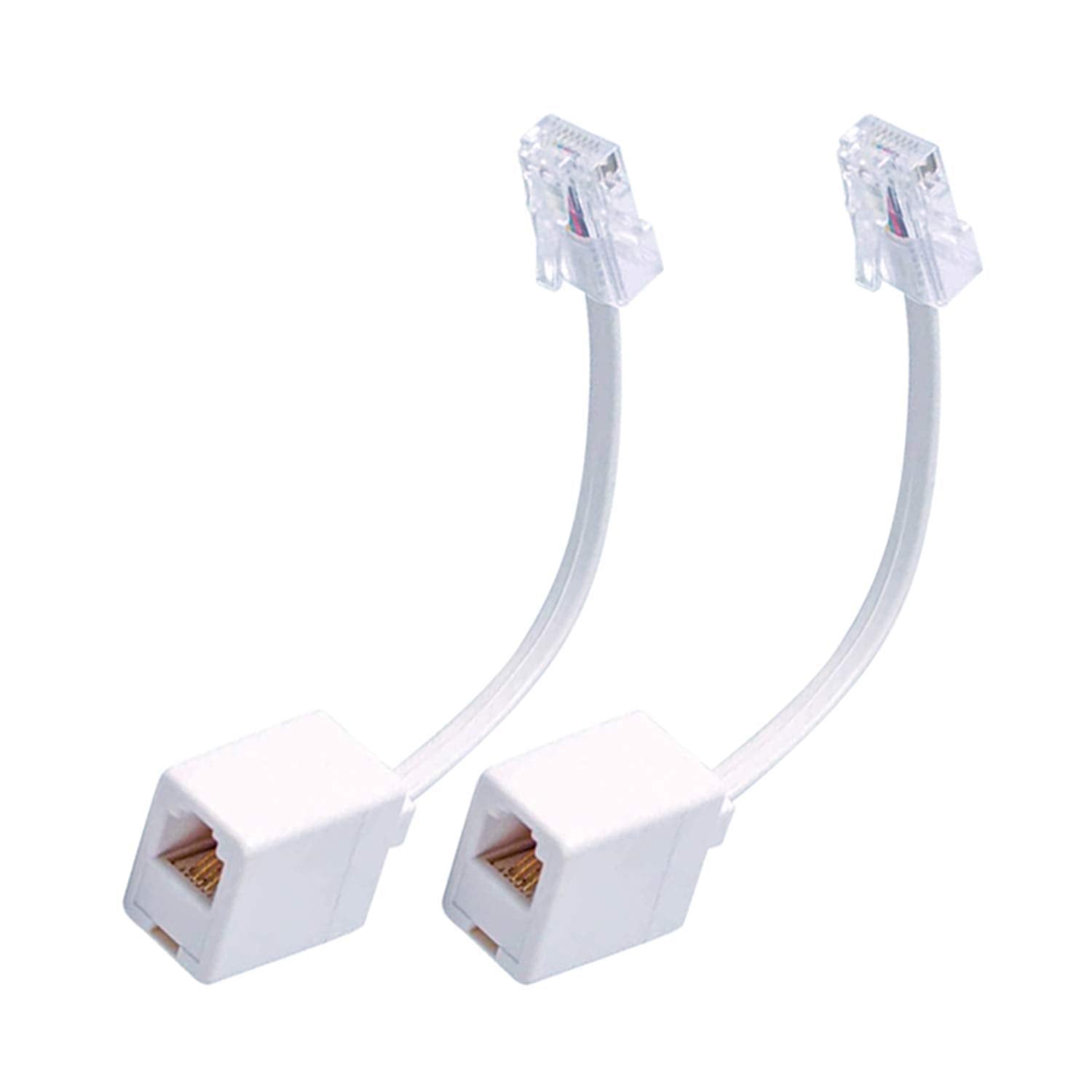 Buy now RJ45 to RJ11 Converter Adapter, 2 Pack Telephone RJ11 6P4C Female to RJ45 Ethernet 8P8C Male Cable Cord at indiglob india