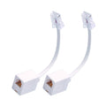 Buy now RJ45 to RJ11 Converter Adapter, 2 Pack Telephone RJ11 6P4C Female to RJ45 Ethernet 8P8C Male Cable Cord Default at indiglob india