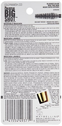 Buy now Maybelline New York Volum' Express The Colossal Big Shot Washable Mascara, Blackest Black, 0.33 fl. oz. at indiglob india