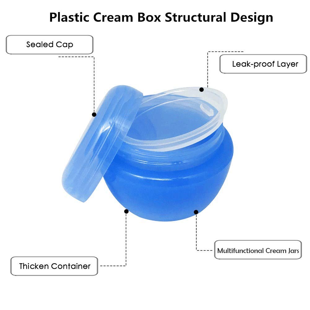 Buy now Cosywell Travel Containers Sets Silicone & PP Cream Jars for Toiletries Empty Lotion Leak-proof & TSA Approved Bottles Accessories with Hard Sealed Lids for Cosmetic Makeup Face Cream (9 Jars) at indiglob india