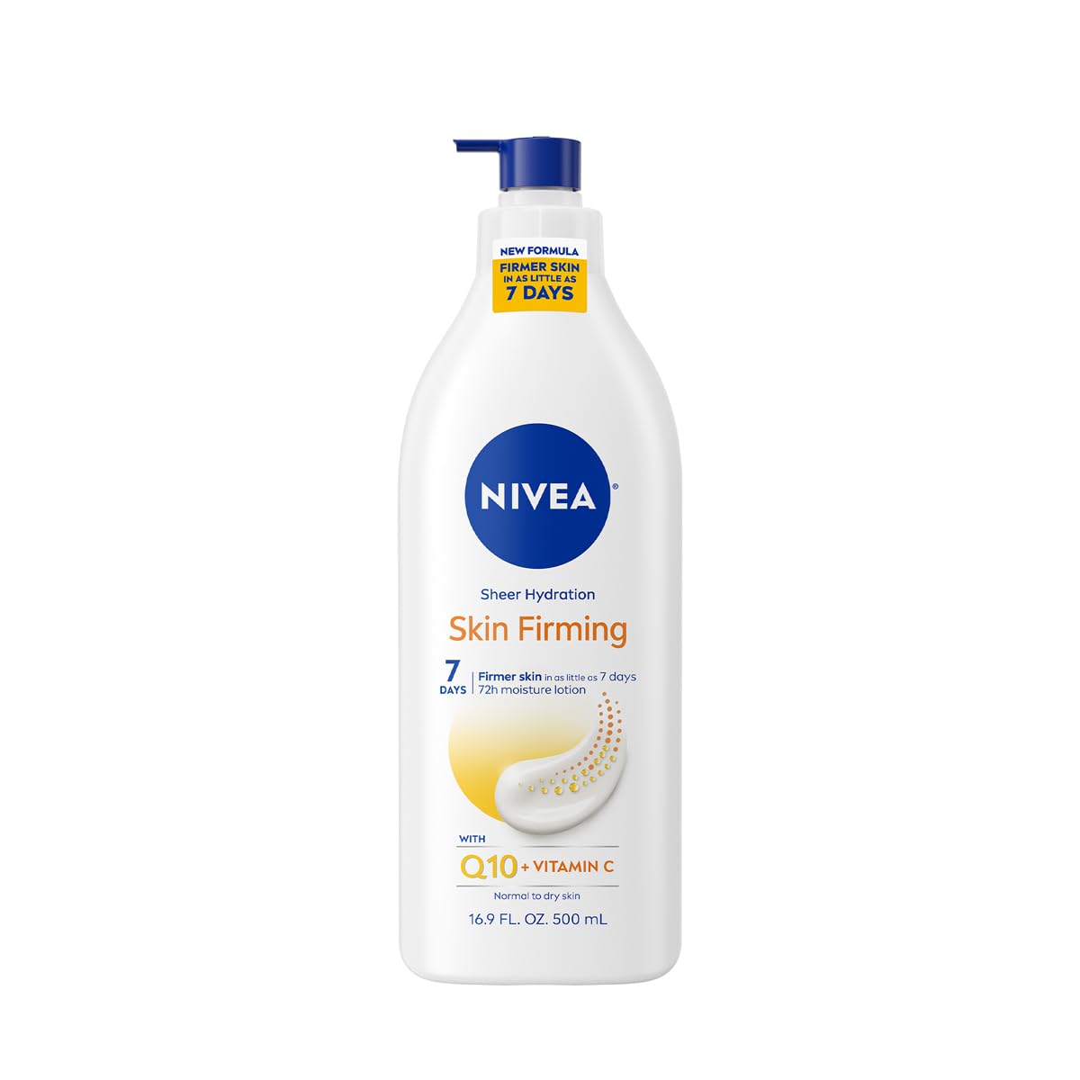 Buy now NIVEA Sheer Hydration Skin Firming Body Lotion with Q10 and Vitamin C, 72-Hour Body Moisturizer for Normal to Dry Skin, 16.9 Fl Oz Pump Bottle, Pack of 3 16.9 Fl Oz (Pack of 1) at indiglob india