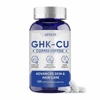 LEVADI GHK-Cu Copper Peptide Supplement, 120 Vegan Capsules