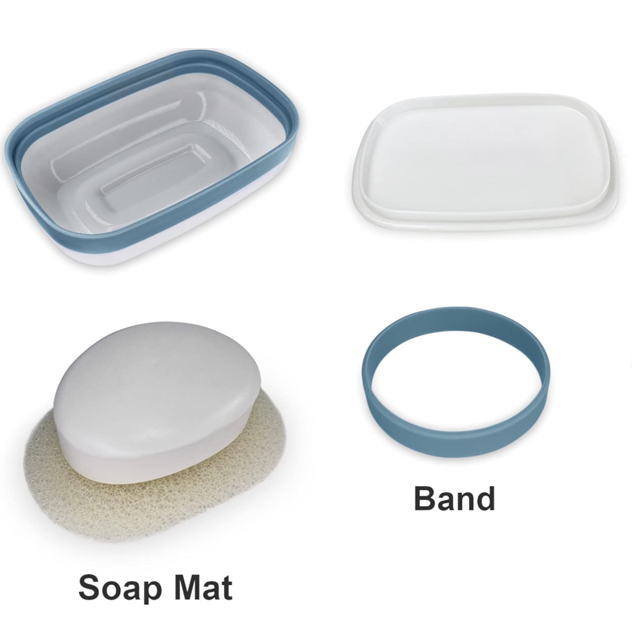Buy now 2Pack Travel Soap Holders, Soap Bar Box Dish Container Case, with Sponge Saver& Band, for Gym, Travel (Blue & Green) at indiglob india