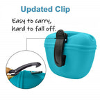 RoyalCare Silicone Dog Treat Pouch-Small Training Bag-Portable Dog Treat Bag for Leash with Magnetic Closure and Waist Clip airtight sealed - 2pieces [US Design Patent]
