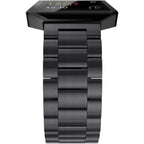 Buy now Simpeak Women Men Stainless Steel Metal Band Strap with Stailess Steel Frame Compatible with Fitbit Blaze, Match Link Removal Tool, Black at indiglob india