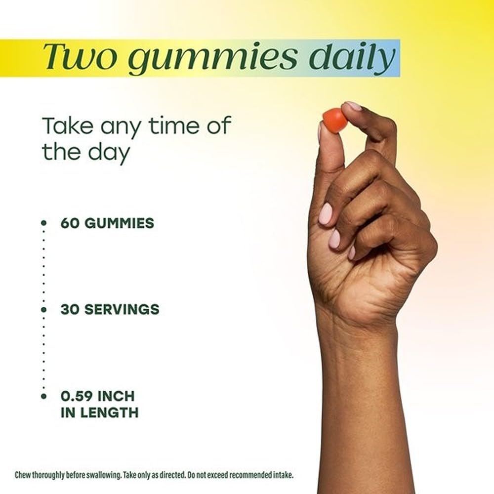 MegaFood Vitamin D3 K2, Bone, Muscle & Immune Health, Peach, 60 Gummies