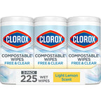 Buy now Clorox Free & Clear Cleaning Wipes, Light Lemon Scent, 75 Count, Pack of 3 (Pack May Vary) at indiglob india