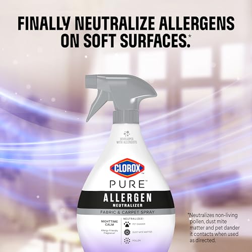 Buy now Clorox PURE Allergen Neutralizer Fabric and Carpet Spray, Nighttime Calm, 26 Fluid Ounces at indiglob india