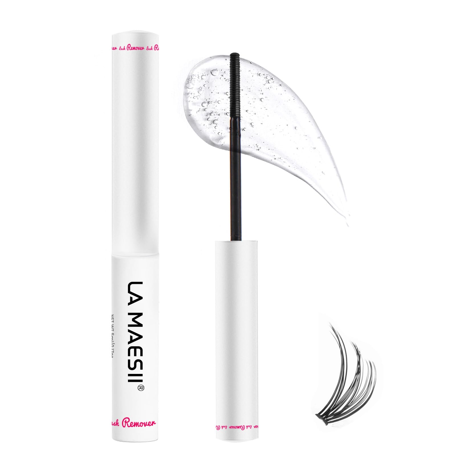 LA MAESII Lash Cluster Glue, 2 in 1 Lash Bond and Seal, Black Eyelash Glue | 10ml,Waterproof, Long Lasting 72H+, Latex Free, Quick Dry, for Sensitive Eyes,DIY at Home Use