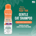 Buy now TropiClean Gentle Flea Shampoo for Cats, Flea and Tick Prevention for Cats, Powerful & Natural Defense, Made in USA, 12 oz. at indiglob india