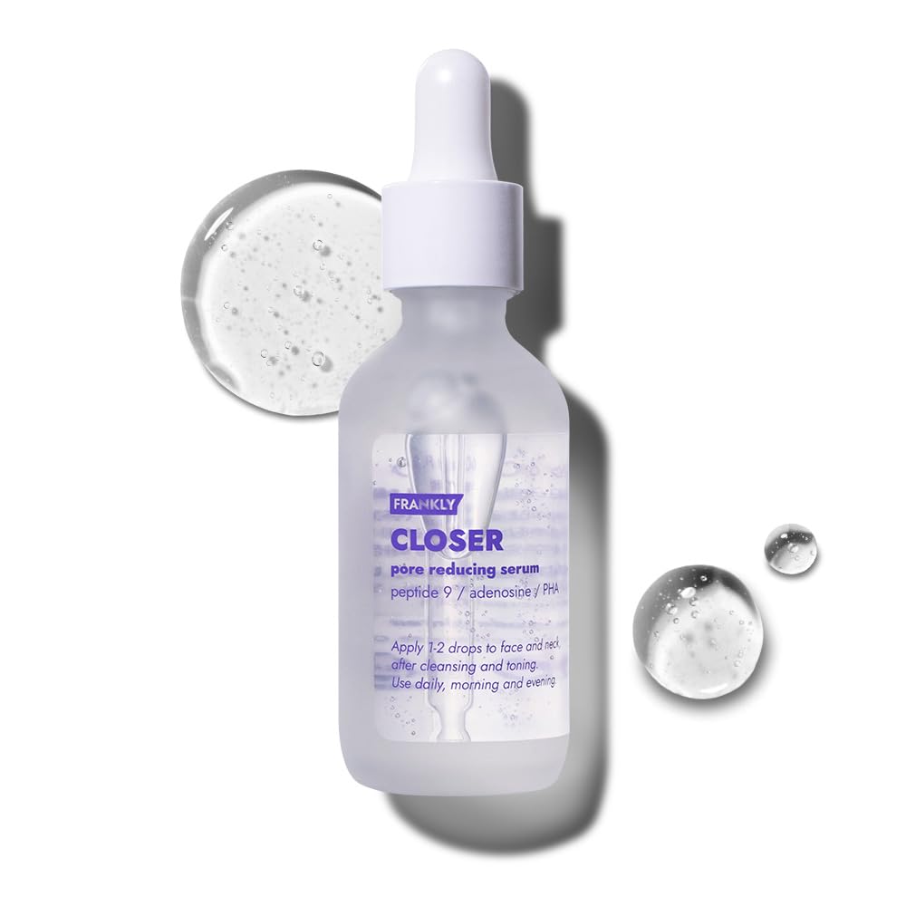 FRANKLY Closer Serum Mega Jumbo | Pore Minimizer Serum | 3.38 fl oz | 9 Peptides, Vegan Collagen, Adenosine, PHA | Korean Pore Minimizer for Glass Skin, Anti-Aging, Hydration, Elasticity