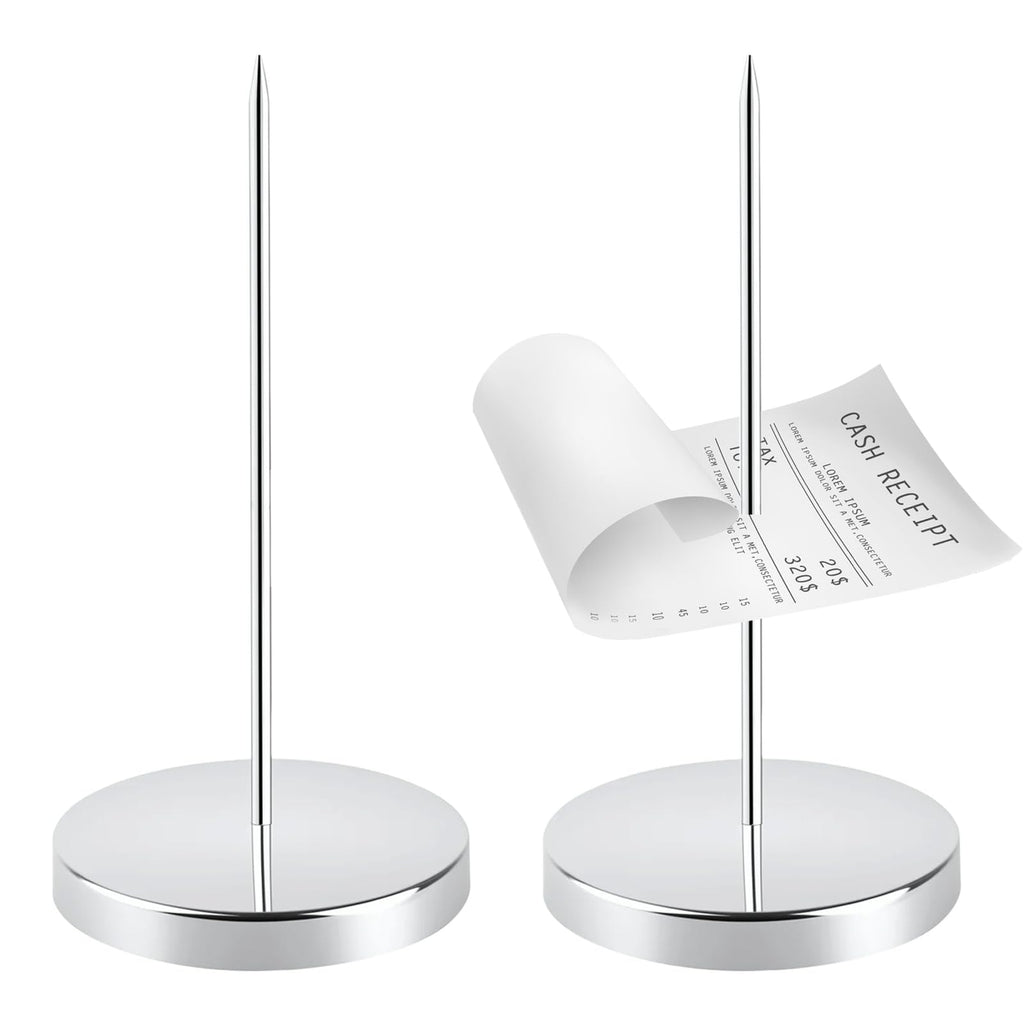2 PCS Stainless Steel Receipt Holder Spike, 5.5" Bill Fork Check Spindle
