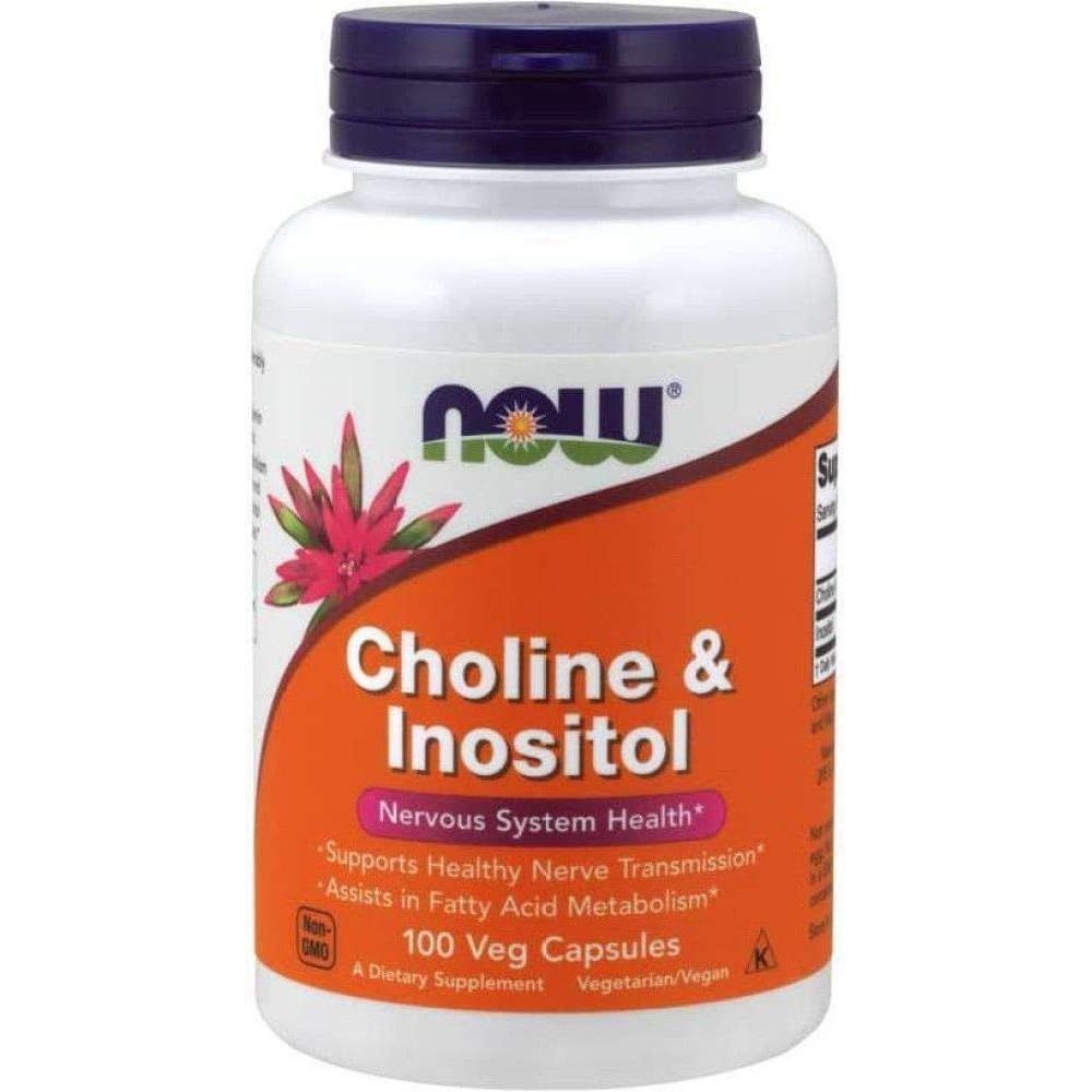Buy now NOW Foods Supplements, Choline & Inositol 500 mg, Healthy Nerve Transmission*, Nervous System Health*, 100 Capsules 2 at indiglob india