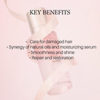 d'alba Piedmont Professional Reparing Hair Oil Serum (2.54 fl oz), Silky and Glossy Hair, Lightweight & Airy Finish, Argan Oil, Amino Acid, Protein Complex, Rose Freesia Scent