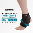 Buy now Bodyprox Ankle Support Brace, Breathable Neoprene Sleeve, Adjustable Wrap! (1 Pack) at indiglob india