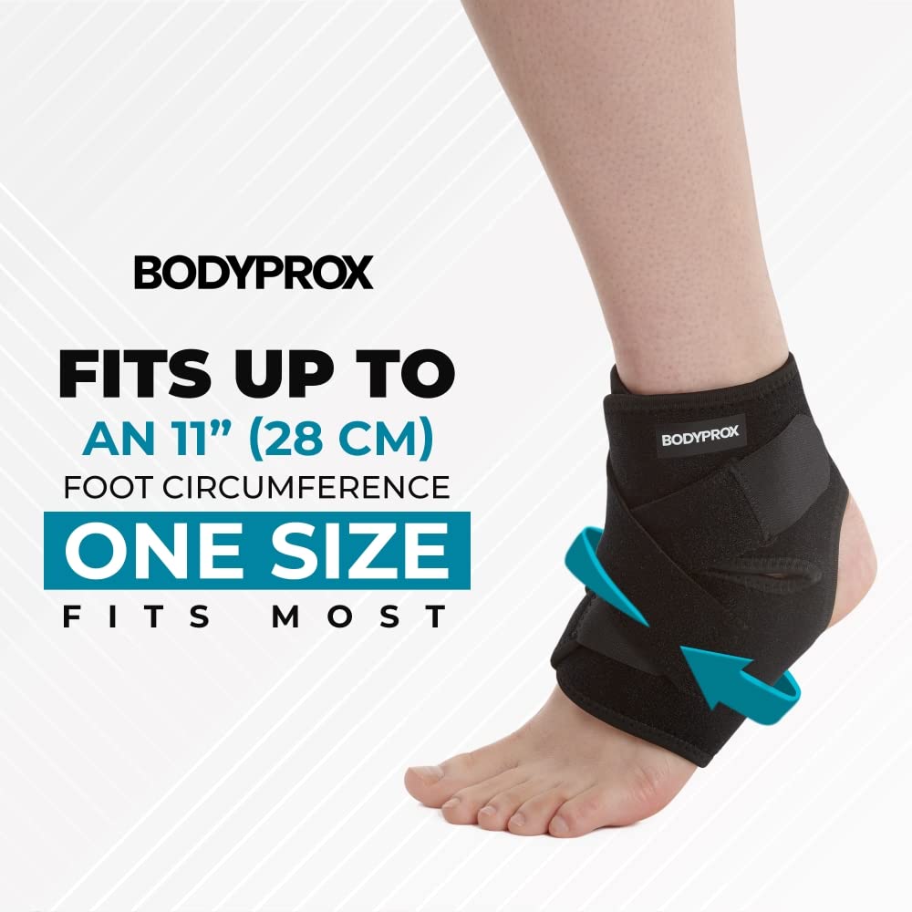 Buy now Bodyprox Ankle Support Brace, Breathable Neoprene Sleeve, Adjustable Wrap! (1 Pack) at indiglob india