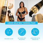 Buy now Bondi Sands Liquid Gold Self Tanning Foam | Lightweight + Quick Dry Foam Enriched with Argan Oil, Provides a Hydrated Streak-Free Tan | 6.76 Oz/200 mL at indiglob india