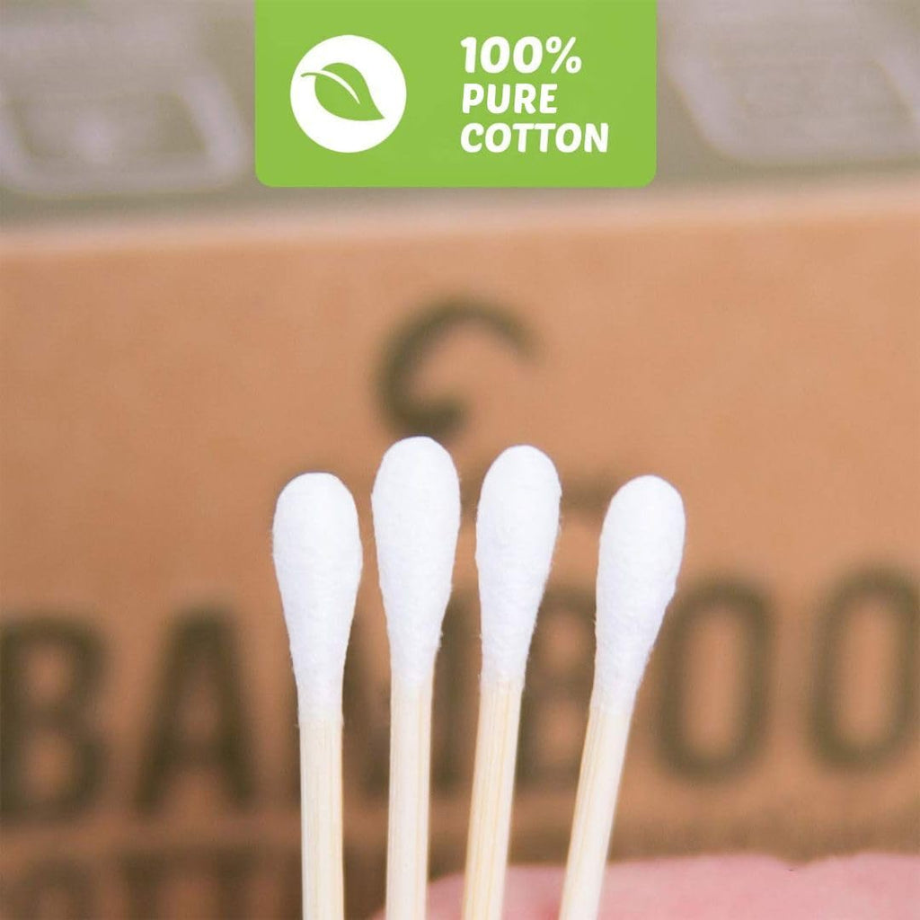 Buy now Bamboo Cotton Swabs 500 Count | Biodegradable & Organic Cotton Buds | Double Tipped Sticks | 100% Eco-Friendly & Natural | Perfect for Makeup & Nail Applications, Arts & Crafts, Removing Dust & Dirtâ€¦ at indiglob india
