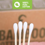 Buy now Bamboo Cotton Swabs 500 Count | Biodegradable & Organic Cotton Buds | Double Tipped Sticks | 100% Eco-Friendly & Natural | Perfect for Makeup & Nail Applications, Arts & Crafts, Removing Dust & Dirtâ€¦ at indiglob india