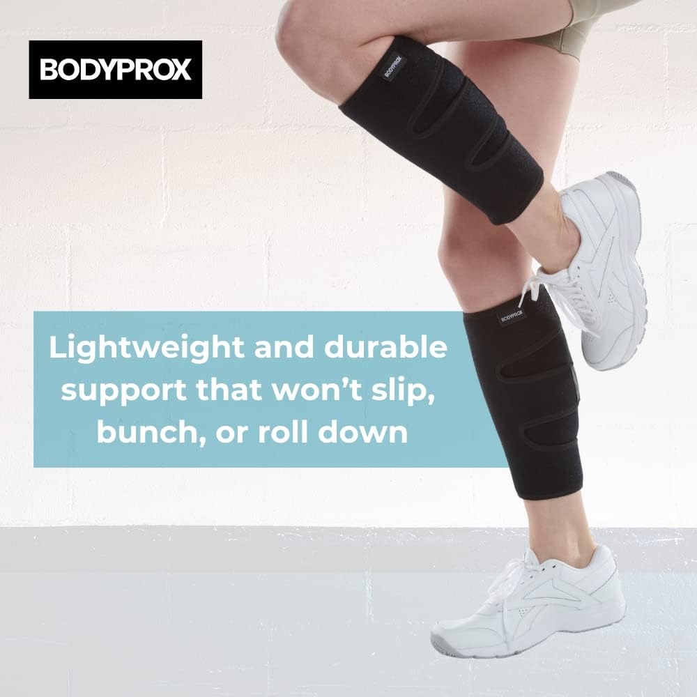 Buy now Bodyprox Calf Support Brace 2 Pack, Adjustable Shin Splint Compression Calf Wrap at indiglob india
