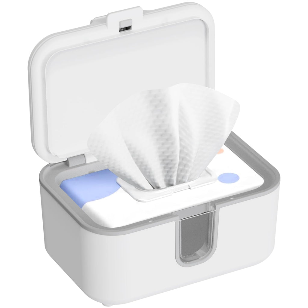 Baby Wipes Warmer, Diaper Wipe Warmer with Night Light, White