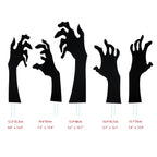 Anditoy 5 Pack Halloween Black Hands Yard Signs with Stakes Scary Silhouette Halloween Decorations for Outdoor Yard Lawn Garden Decor