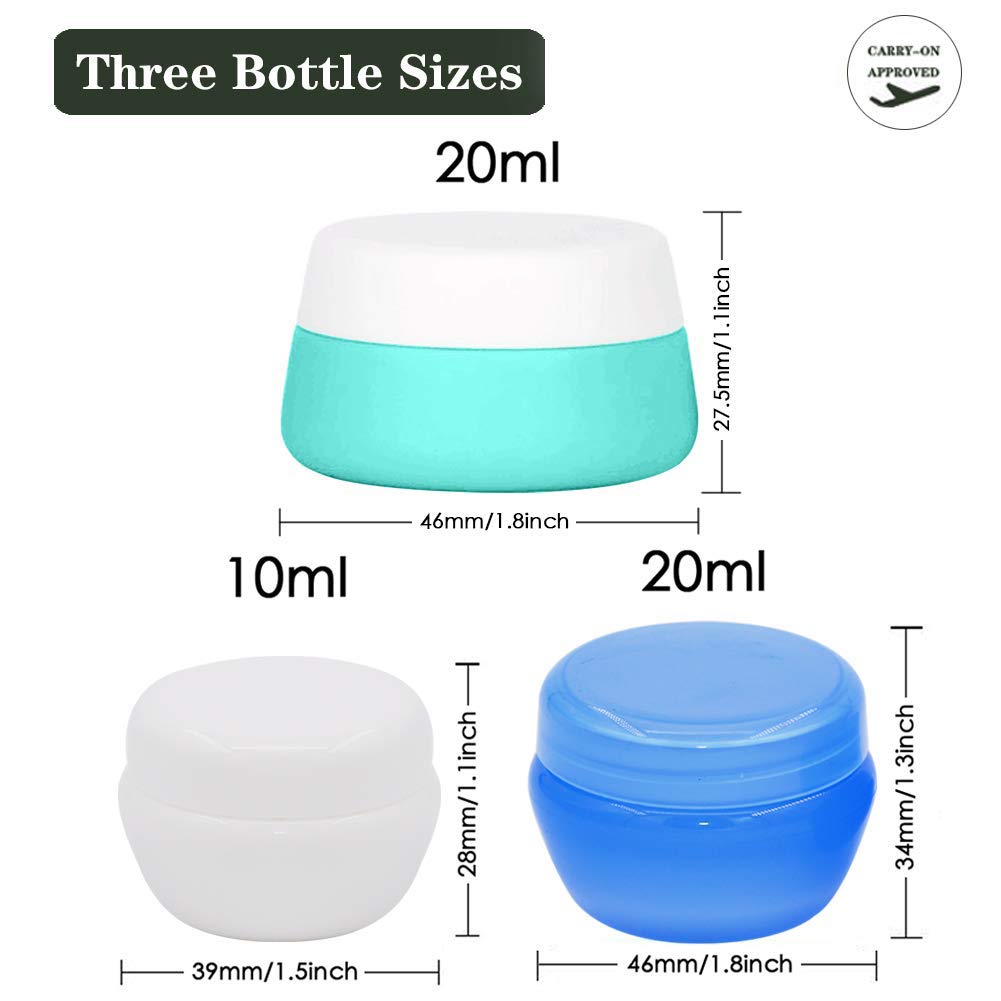 Buy now Cosywell Travel Containers Sets Silicone & PP Cream Jars for Toiletries Empty Lotion Leak-proof & TSA Approved Bottles Accessories with Hard Sealed Lids for Cosmetic Makeup Face Cream (9 Jars) at indiglob india