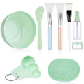Buy now Face Mask Mixing Bowl Set, Anezus 11 Pcs DIY Facemask Mixing Tool Kit with Facial Mask Bowl Stick Spatula Silicone Brush Spray Bottle Puff Soaking Bottle Gauges at indiglob india